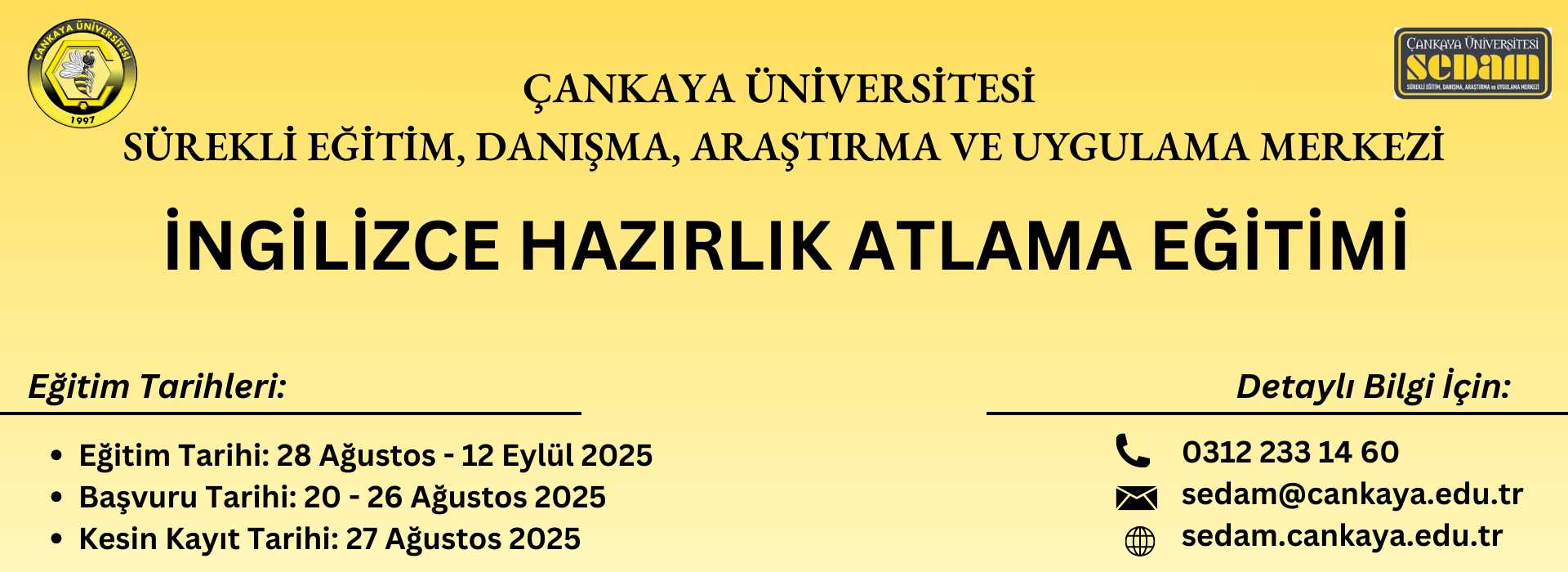 İngilizce Hazırlık Atlama Eğitimi