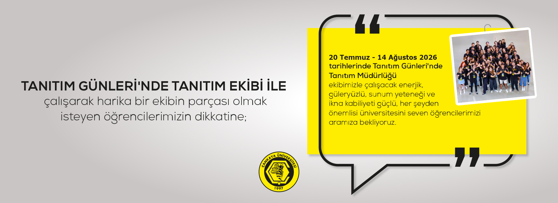 Tanıtım Günleri Part - Time Öğrenci Başvuruları Başladı